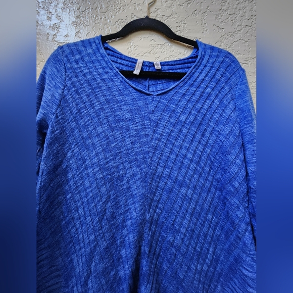 Beatrix OST Cobalt Blue V Neck Asymmetrical Sweater/Top , Size Small - Picture 5 of 8